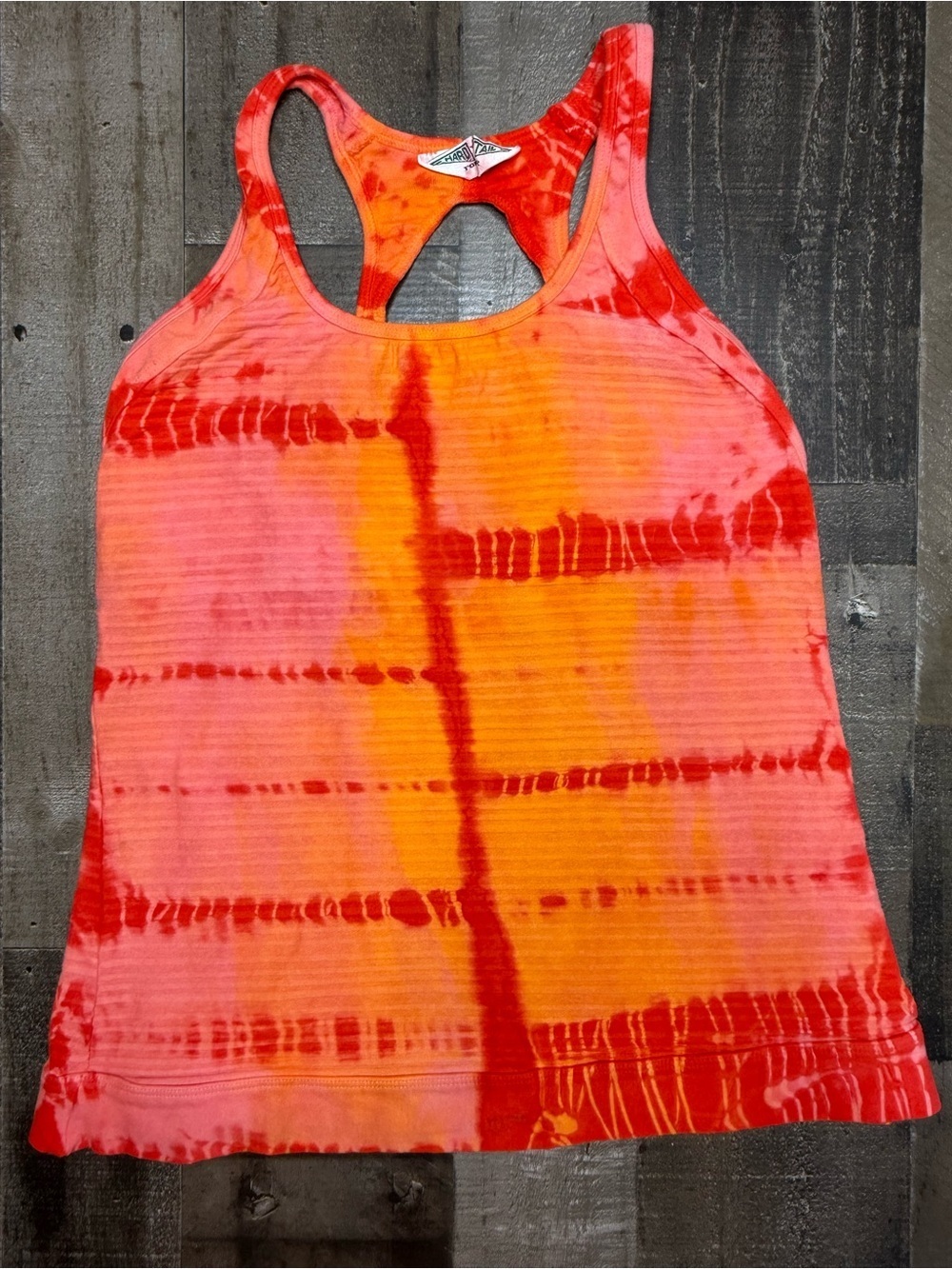 NWOT Hard Tail Tie-Dye Tank Top in Orange & Red size Large